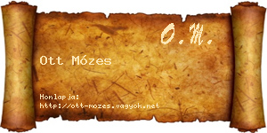 Ott Mózes névjegykártya